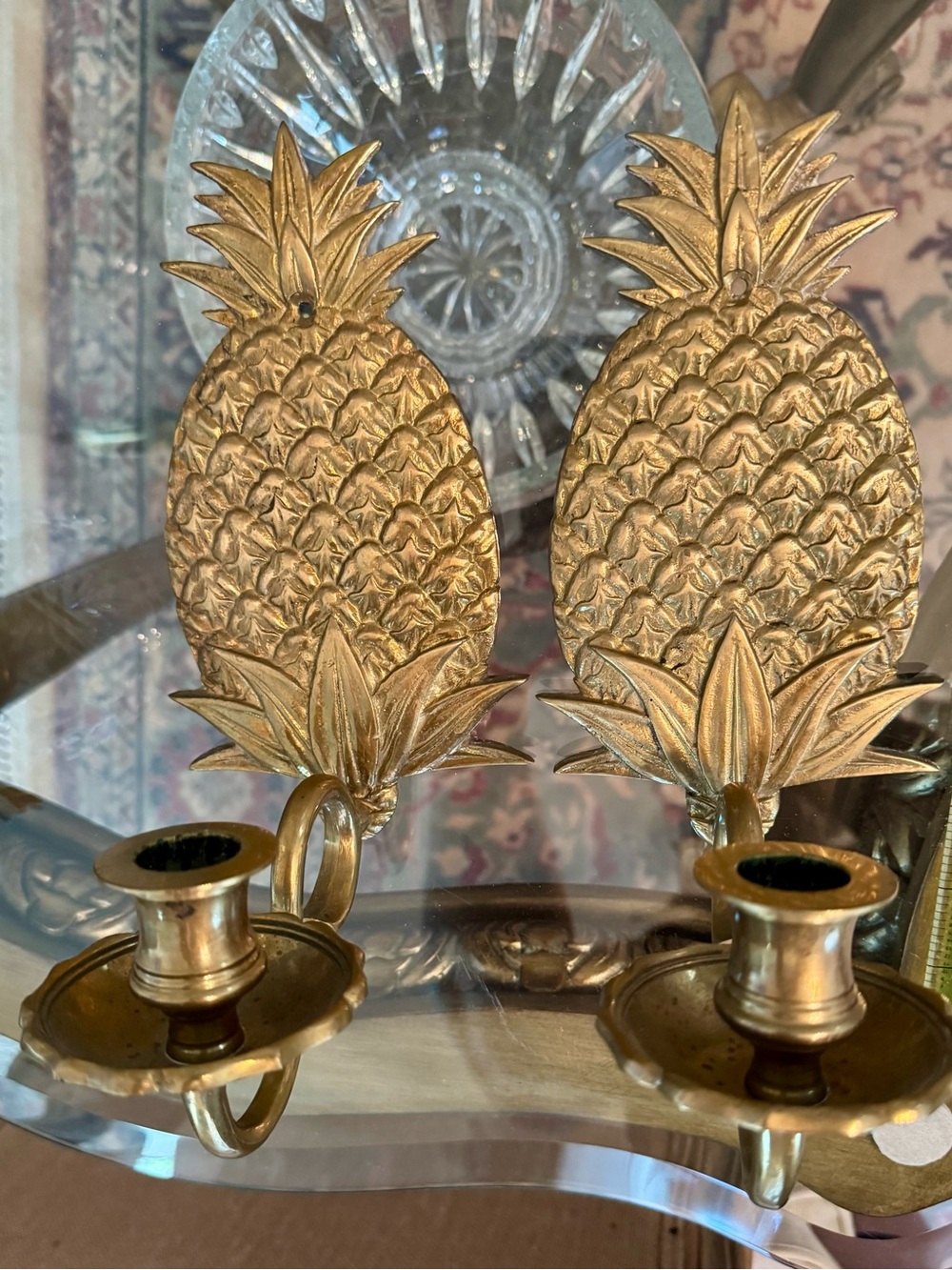 Brass Pineapple Wall Candle Sconces - Brand